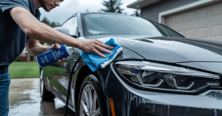 how to wash car without water